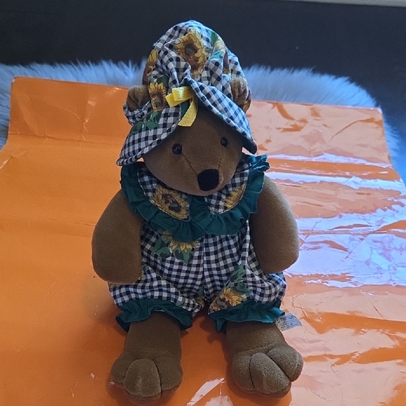 Russ Berrie Other - Russ Berrie Sunflower Bear Plush Stuffed Animal